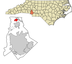 Location in North Carolina