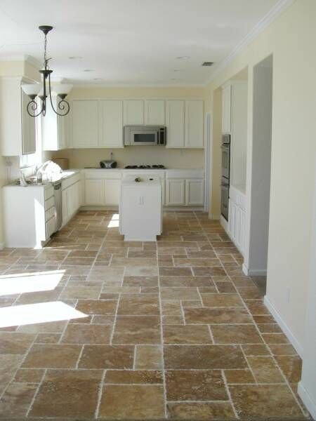 warm toned tile laminate after kitchen remodeling